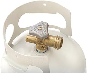 FLAME KING YSN5LB 5 Pound Propane Tank Cylinder  Great For Portable Grills  Fire Pits  Heaters And Overlanding  White