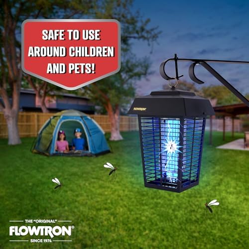 Flowtron Bug Zapper  1 Acre of Outdoor Coverage with Powerful 40W Bulb & 5600V Instant Killing Grid  Electric Insect  Fly & Mosquito Zapper  Made in The USA