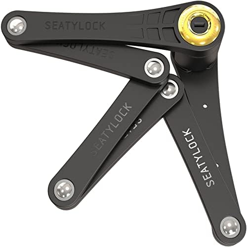 FoldyLock Forever Folding Bike Lock - Patented Sleek High Security Sold Secure Gold Bicycle Lock - Heavy Duty Anti Theft Smart Guard with Keys - 90cm