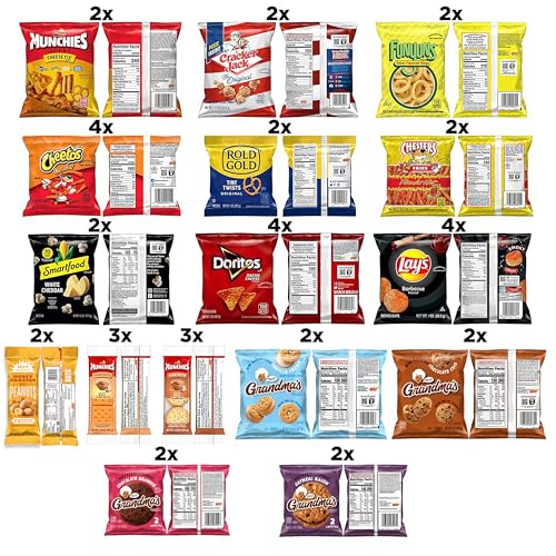 Frito Lay Ultimate Snack Care Package  Variety Assortment of Chips  Cookies  Crackers & More  (Pack of 40)
