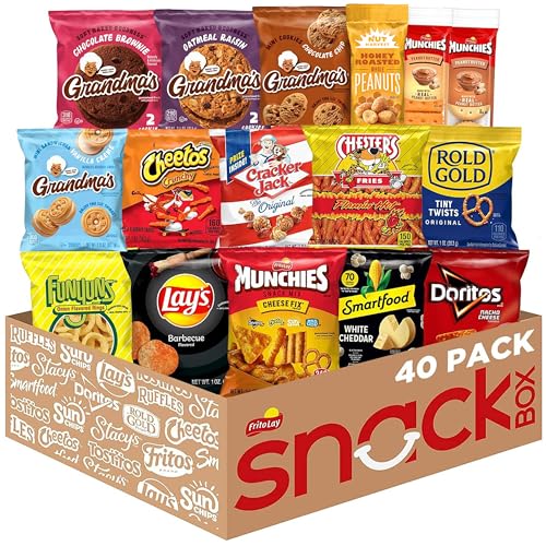 Frito Lay Ultimate Snack Care Package  Variety Assortment of Chips  Cookies  Crackers & More  (Pack of 40)