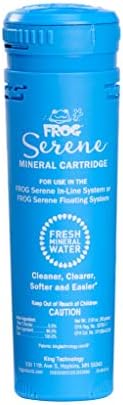 FROG Serene Mineral Replacement Cartridge for Hot Tubs for use only with FROG Serene in-Line and Floating Sanitizing Systems for Spas up to 600 gallons  Quick and Easy Hot Tub Sanitizer
