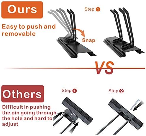 Garage Tool Storage Organizers Wall Mounted with 6 Removable Hooks and 3 Board  Super Heavy Duty Powder Coated Steel Garden Tool Hanger Rack for Chair  Broom  Mop  Rake Shovel & Tools