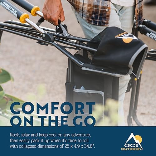 GCI Outdoor Freestyle Rocker XL Portable Folding Rocking Chair and Outdoor Camping Chair