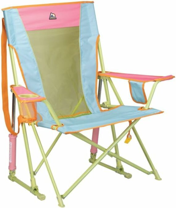 GCI Outdoor Sweet Tea Camping Chair | Rocker | Portable | Folding | Durable | Armrests | Drink Holder