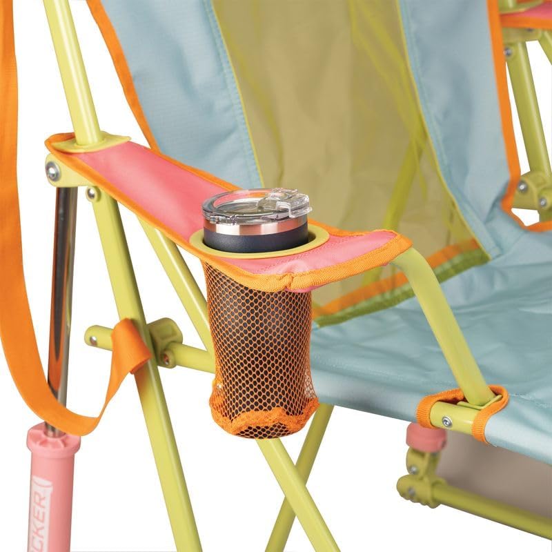 GCI Outdoor Sweet Tea Camping Chair | Rocker | Portable | Folding | Durable | Armrests | Drink Holder
