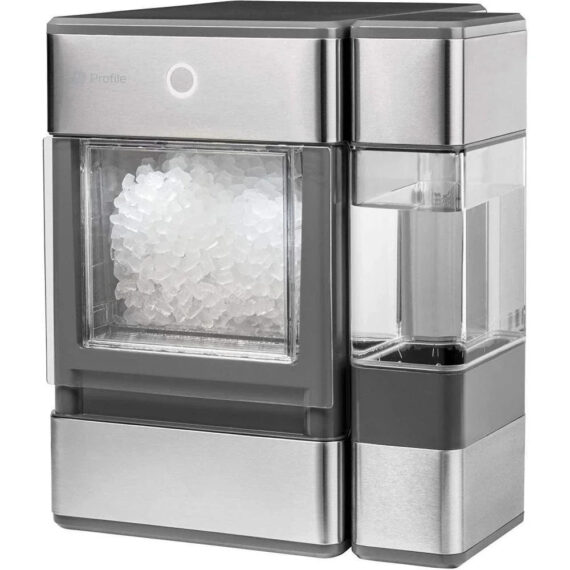 GE Profile OPAL01GEPKT Opal | Countertop Nugget Ice Maker, Stainless Steel Wrap with Gray Accents & LED Lighting