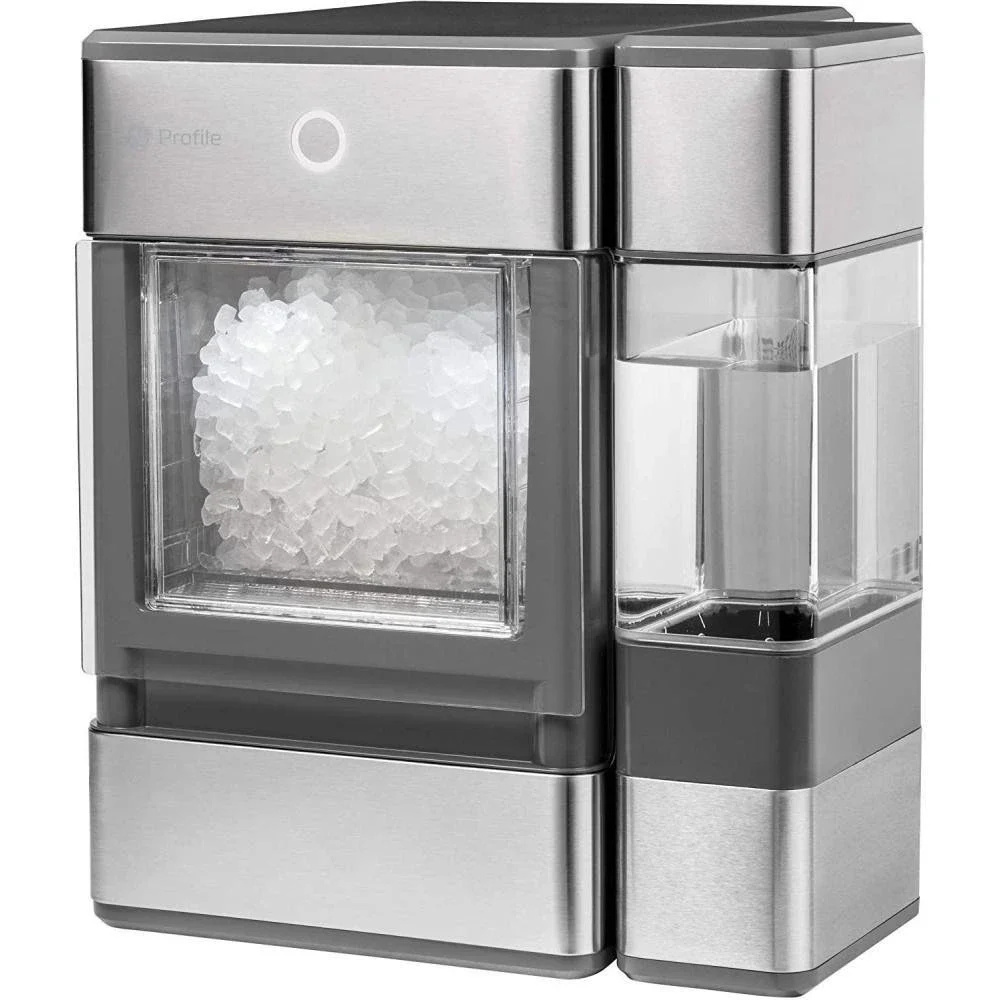 GE Profile OPAL01GEPKT Opal | Countertop Nugget Ice Maker, Stainless Steel Wrap with Gray Accents & LED Lighting