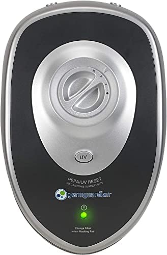 GermGuardian Air Purifier with HEPA 13 Filter  Removes 99.97% of Pollutants  Covers Large Room up to 743 Sq. Foot Room in 1 Hr  UV-C Light Helps Reduce Germs  Zero Ozone Verified  22"  Gray  AC4825E