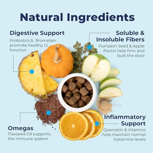 Glandex Anal Gland Soft Chew Treats with Pumpkin for Dogs Digestive Enzymes  Probiotics Fiber Supplement for Dogs Boot The Scoot (Peanut Butter Chews  120ct)