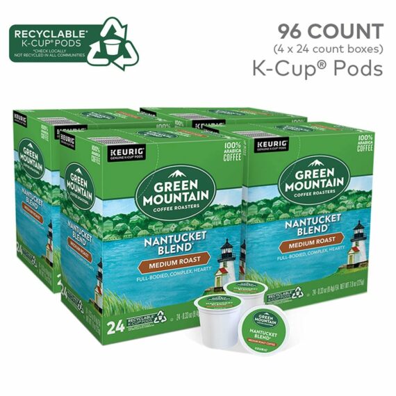 Green Mountain Coffee Roasters Nantucket Blend K-Cup Pods, Medium Roast, 96 Count
