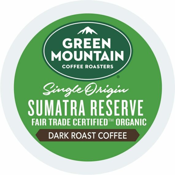 Green Mountain Coffee Roasters Sumatra Reserve Dark Roast K-Cup Pods, 96 Count, Fair Trade Certified