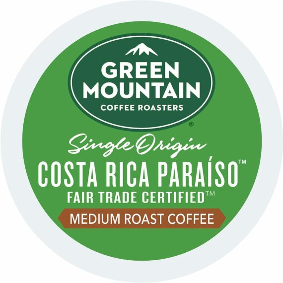 Green Mountain Costa Rica Paraiso Medium Roast Coffee K-Cup Pods, 96 Count (Pack of 4)