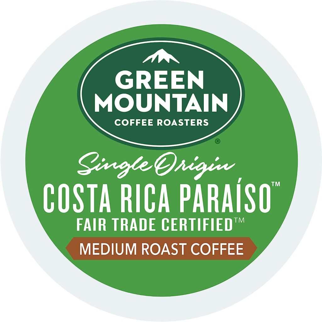 Green Mountain Costa Rica Paraiso Medium Roast Coffee K-Cup Pods, 96 Count (Pack of 4)