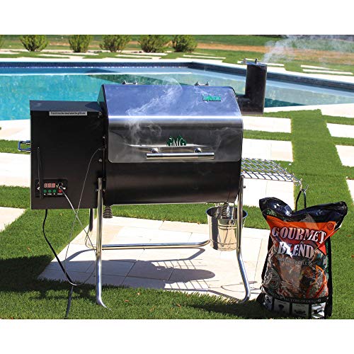 Green Mountain Davy Crockett Sense Mate Electric Wi-Fi Control Foldable Portable Wood Pellet Tailgating Grill with Meat Probe, Black