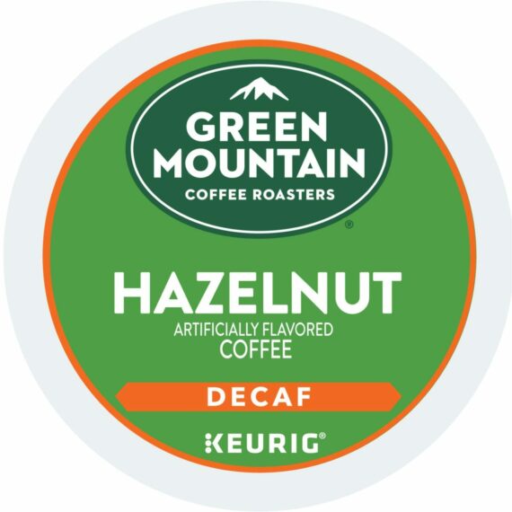 Green Mountain Hazelnut Decaf Light Roast Coffee K-Cup Pods, 96 Count