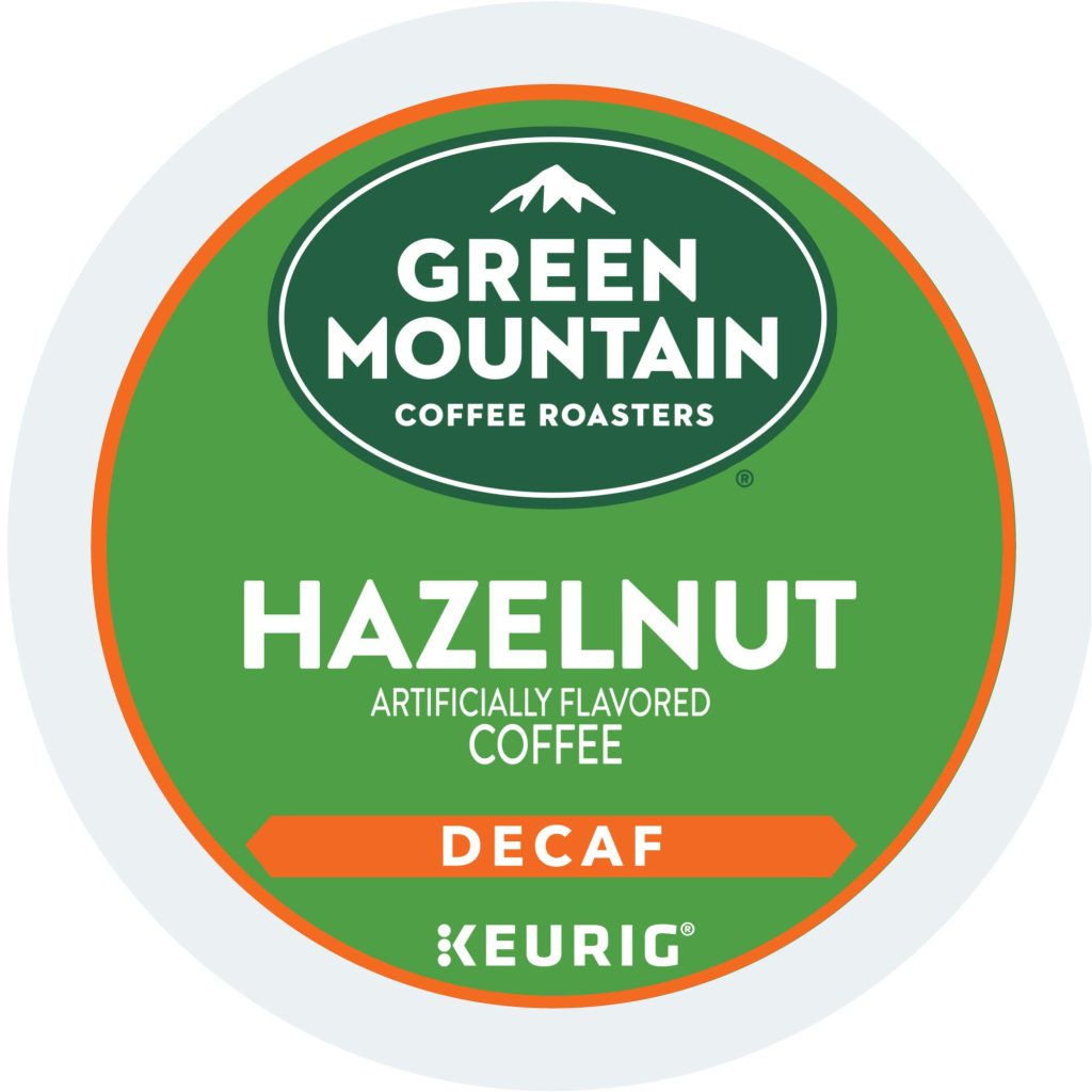Green Mountain Hazelnut Decaf Light Roast Coffee K-Cup Pods, 96 Count