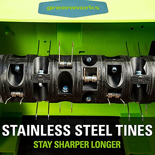 Greenworks 10 Amp 14" Corded Electric Dethatcher (Stainless Steel Tines)