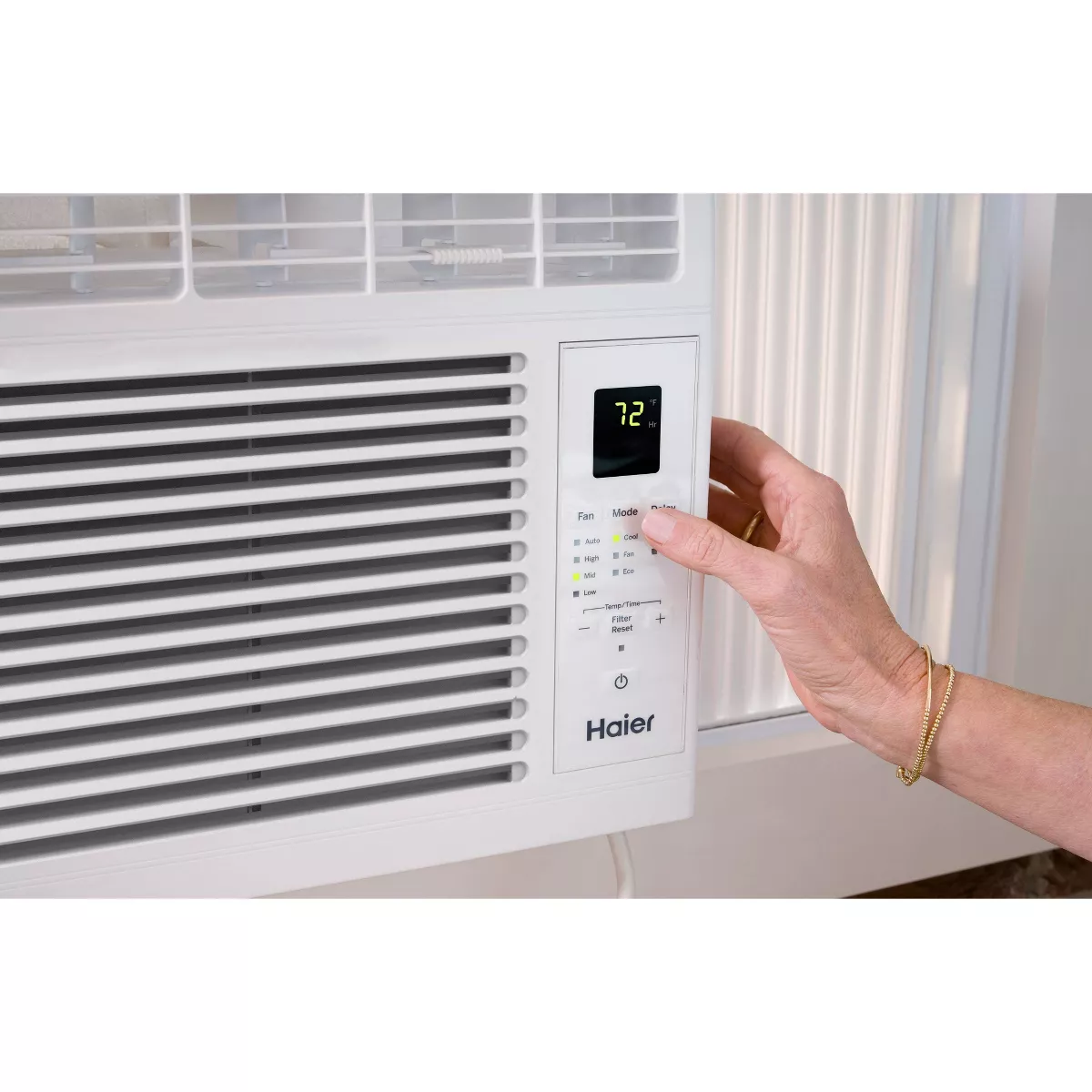 Haier 6000 BTU 115V Electronic Window Air Conditioner with Remote and Eco Mode QHNE06AA