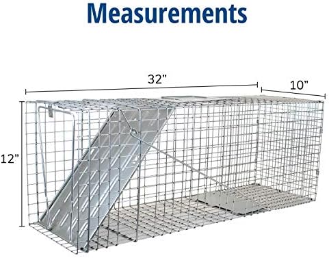 Havahart 1079SR Large 1-Door Humane Catch and Release Live Animal Trap for Raccoons  Cats  Bobcats  Beavers  Small Dogs  Groundhogs  Opossums  Foxes  Armadillos  and Similar-Sized Animals