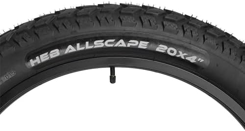 HEB ALLSCAPE Heavy Duty 26x4 / 20x4 Bike Tire - High-Performance Puncture Resistant Fat Tire for E-Bikes Mountain Bikes  Bike Tire for Street + Trail Riding