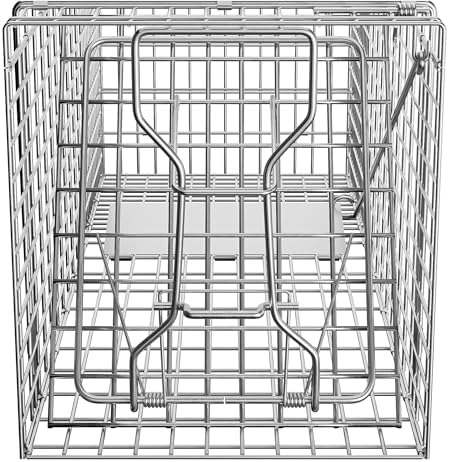 HomGarden Humane Live Animal Cage Trap 32inch Steel Catch Release Rodent Cage for Rabbits  Groundhog  Stray Cat  Squirrel  Raccoon  Mole  Gopher  Chicken  Opossum  Skunk  Chipmunk