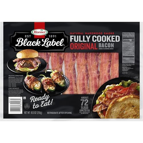 Hormel Black Label Fully Cooked Bacon 10.5 Ounce (Pack of 1)