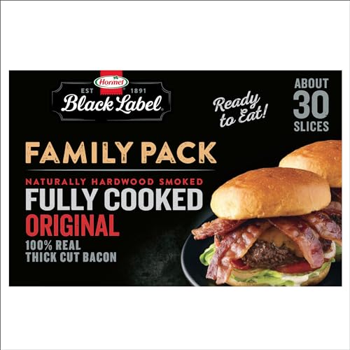 Hormel Black Label  Fully Cooked Bacon  Family Pack  7.56 oz
