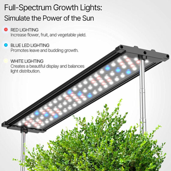 iDOO Hydroponics Growing System - Indoor Herb Garden Planter with 20 Pods & 34W LED Lights
