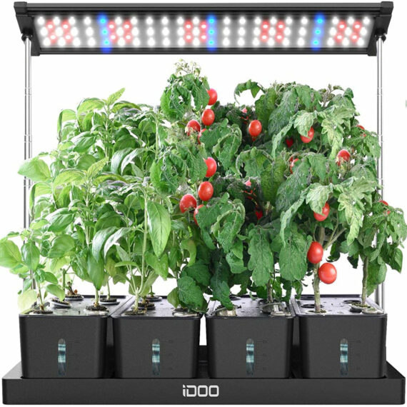 iDOO Hydroponics Growing System - Indoor Herb Garden Planter with 20 Pods & 34W LED Lights