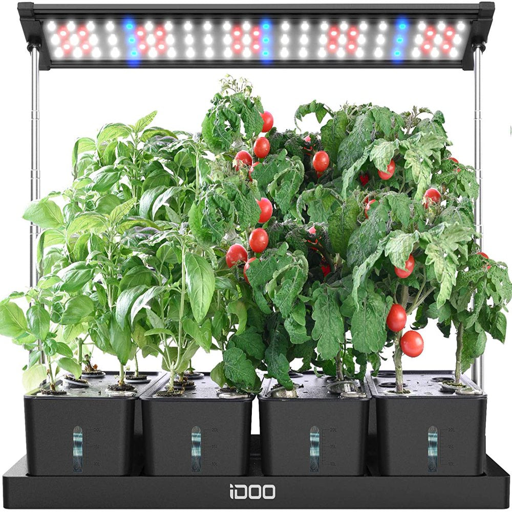 iDOO Hydroponics Growing System - Indoor Herb Garden Planter with 20 Pods & 34W LED Lights