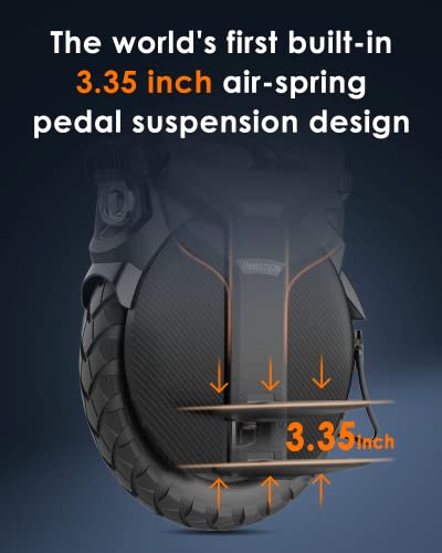 INMOTION V11 Electric Unicycle - 18 Inch Self-Balancing Monowheel, Equipped with 3.35'' Air Suspension