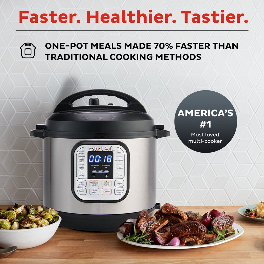 Instant Pot Duo 6 Qt 7-in-1 Electric Pressure Cooker with Easy-Release Switch, Stainless Steel