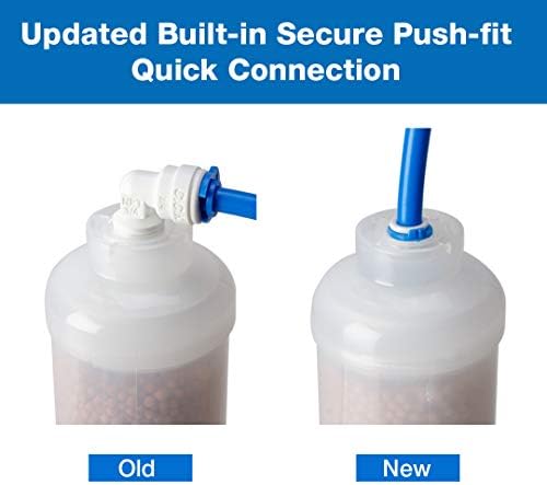 iSpring FA15 Alkaline Water Filter Cartridge for Reverse Osmosis RO System 3-Layer 10-inch Inline Quick Connect Replacement or Add-on  pH Balance and Restore Minerals