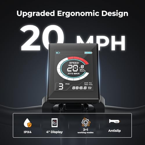 Jasion EB5 Electric Bike for Adults with Peak 500W Brushless Motor  40Miles 20MPH Commuting Electric Mountain Bike with 360Wh Removable Battery  7-Speed  26" Tires and Front Fork Suspension