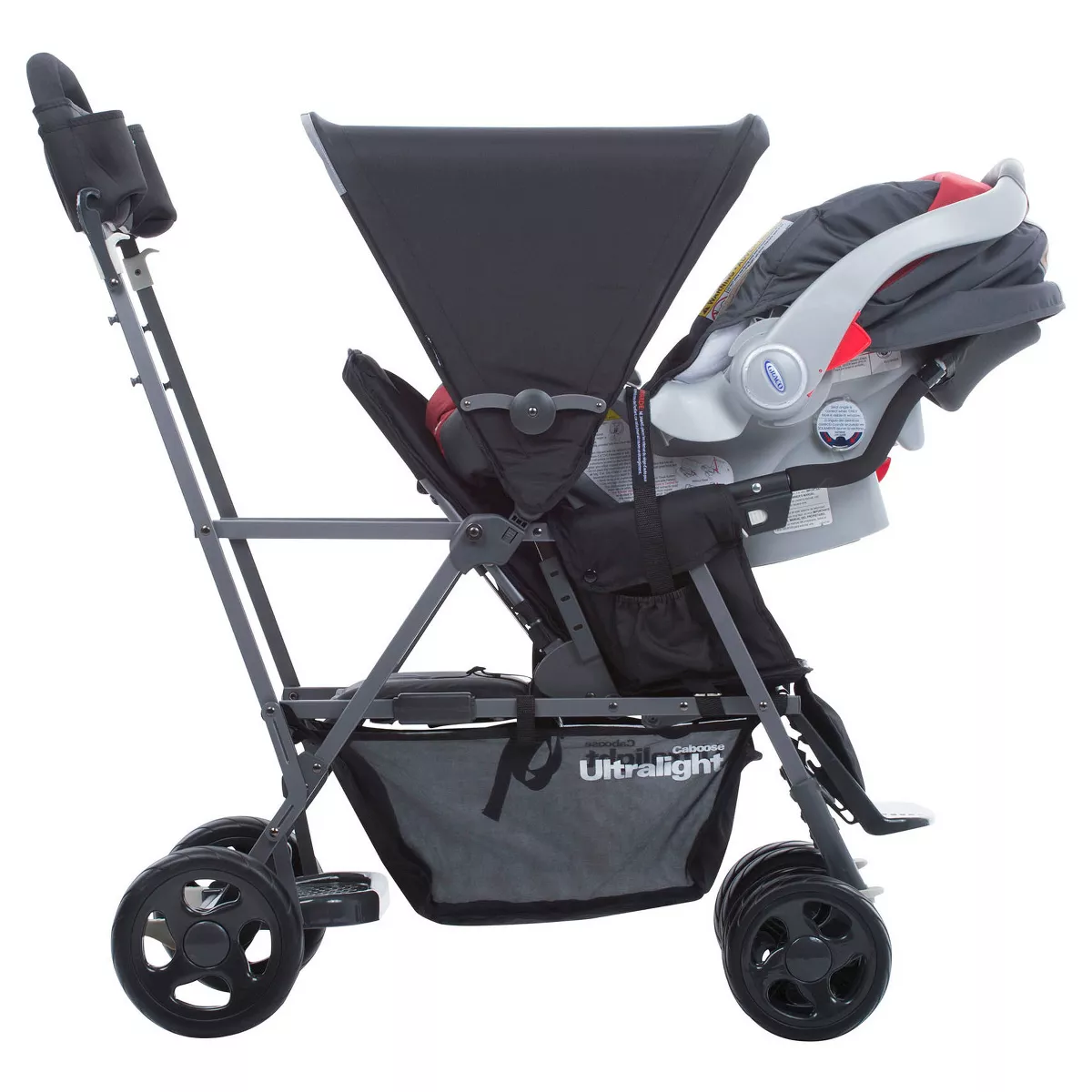 Joovy Caboose Ultralight Sit Stand Double Stroller – Red