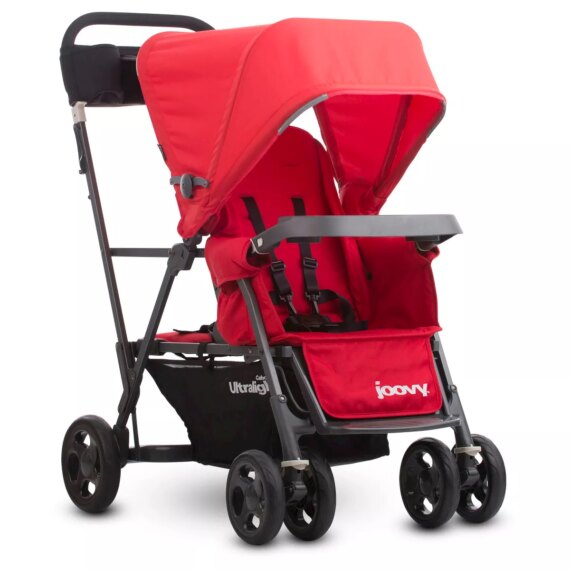 Joovy Caboose Ultralight Sit Stand Double Stroller - Red
