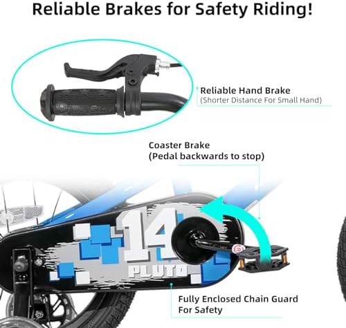 JOYSTAR Pluto Kids Bike 12 14 16 18 20 Inch Children's Bicycle for Boys Girls Age 3-12 Years  Kids' Bicycles with Light Up Training Wheels  Multiple Colors