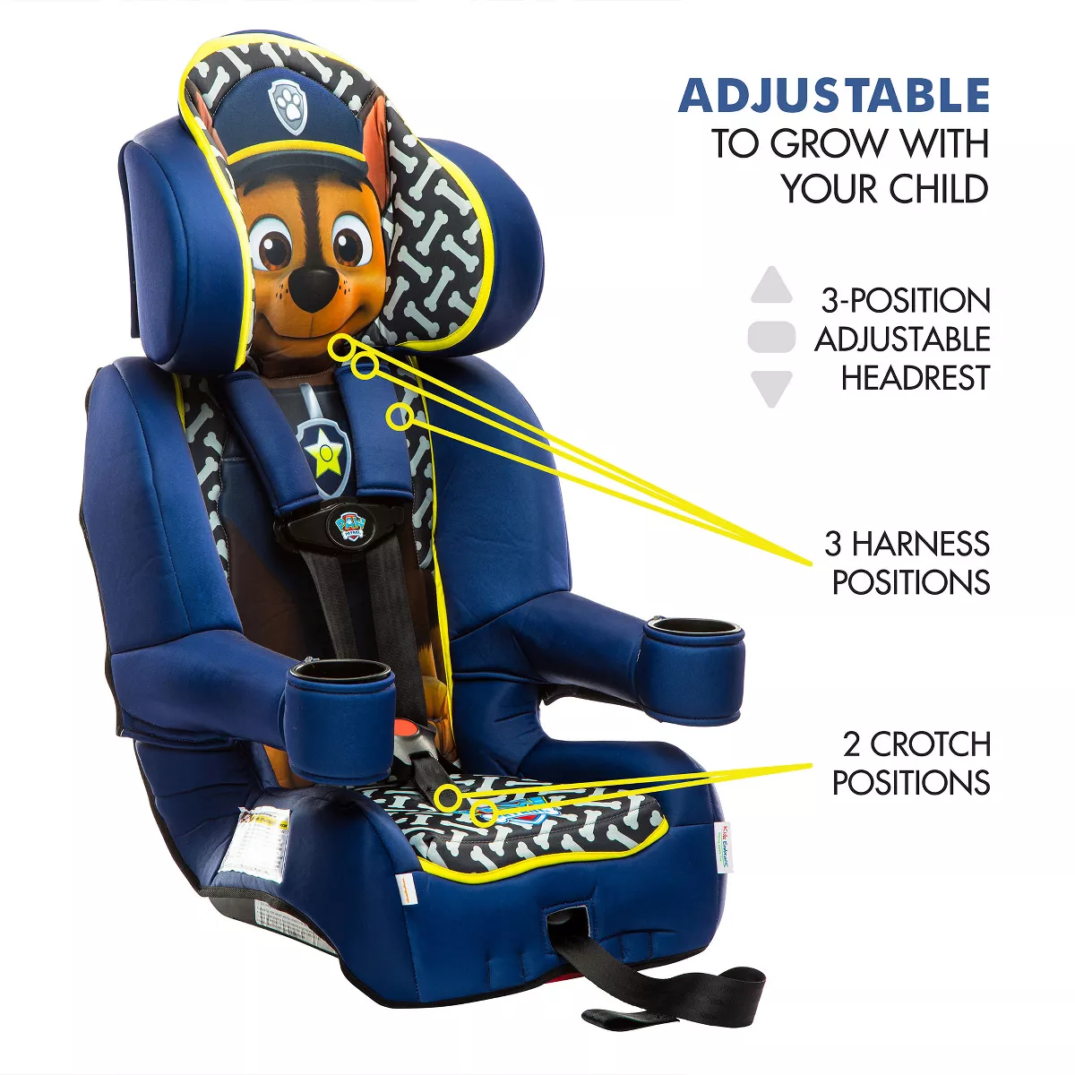 KidsEmbrace Combination 5 Point Harness Booster Car Seat - cgase (paw patrol)