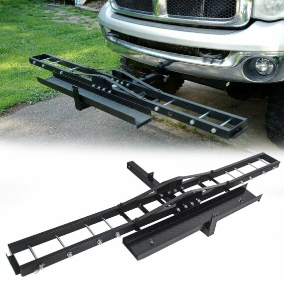 KOJEM Heavy Duty 500 Lbs Motorcycle Dirt Bike Carrier Rack with Ramp for 2" Hitch Receiver