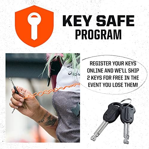 Kryptonite Keeper 712 Bike Chain Lock  4 Feet Long Heavy Duty Anti-Theft Bicycle Chain Lock with Keys for Bike  Motorcycle  Scooter  Bicycle  Door  Gate  Fence Black