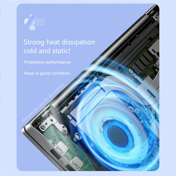 KUU 15.6" Laptop Intel Celeron N5095, 16GB RAM, 512GB SSD, Win 11 Pro, Backlit Keyboard, Wifi & Bluetooth