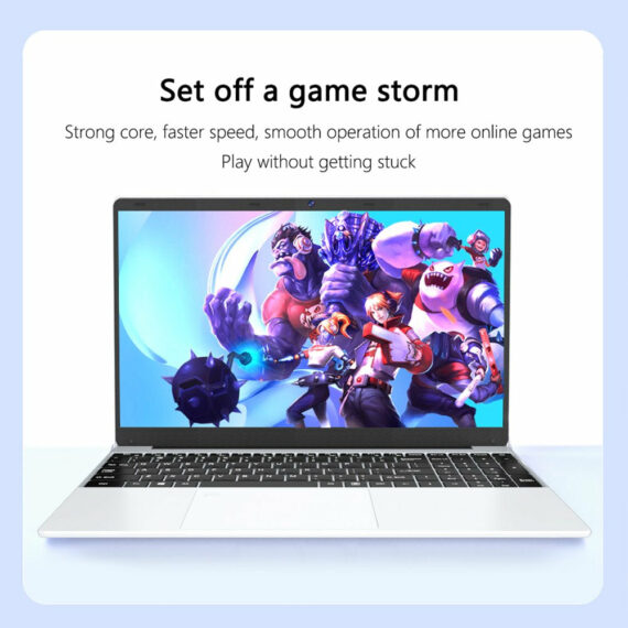 KUU 15.6" Laptop Intel Celeron N5095, 16GB RAM, 512GB SSD, Win 11 Pro, Backlit Keyboard, Wifi & Bluetooth