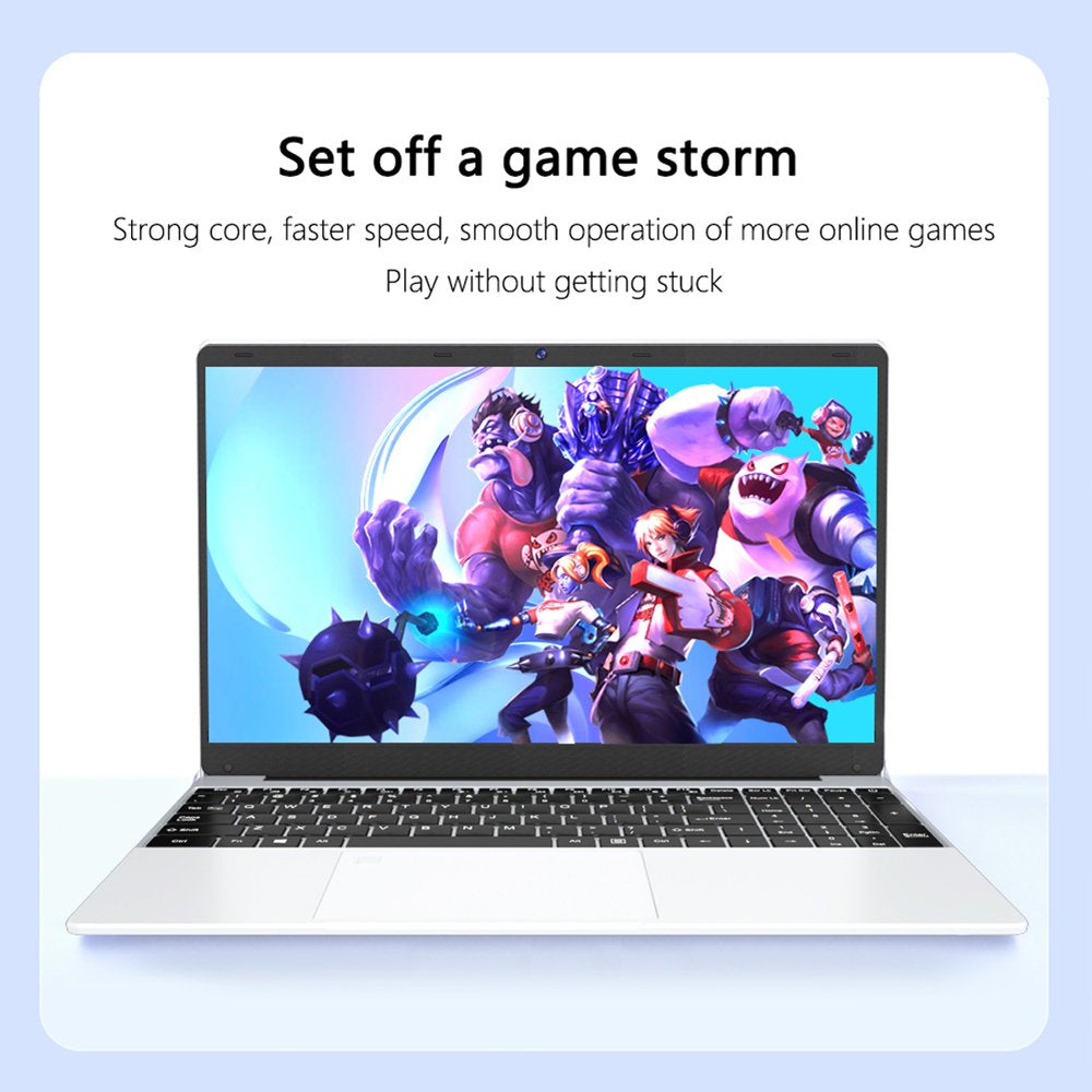 KUU 15.6" Laptop Intel Celeron N5095, 16GB RAM, 512GB SSD, Win 11 Pro, Backlit Keyboard, Wifi & Bluetooth