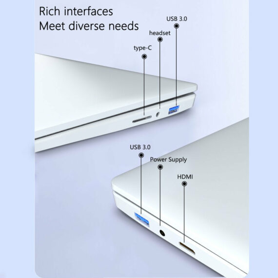 KUU 15.6" Laptop Intel Celeron N5095, 16GB RAM, 512GB SSD, Win 11 Pro, Backlit Keyboard, Wifi & Bluetooth