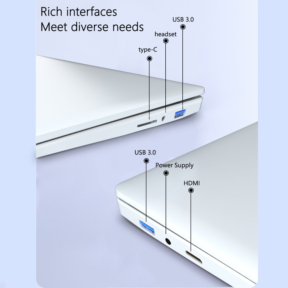 KUU 15.6" Laptop Intel Celeron N5095, 16GB RAM, 512GB SSD, Win 11 Pro, Backlit Keyboard, Wifi & Bluetooth