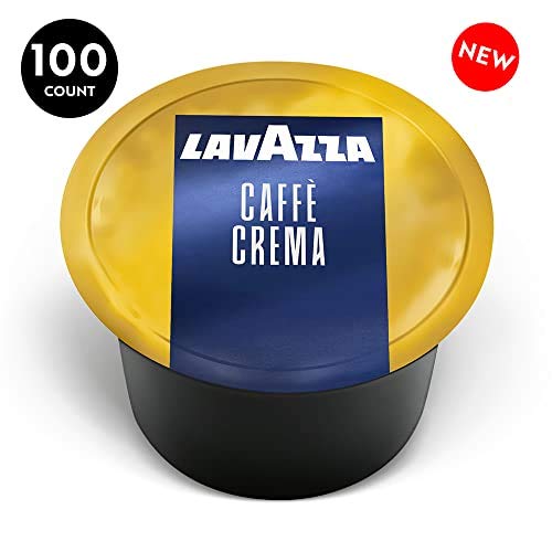 Lavazza Blue Caffe Crema Espresso Capsules, 100% Arabica, 100 Count, Italian Roast, Biscotti & Jasmine Notes