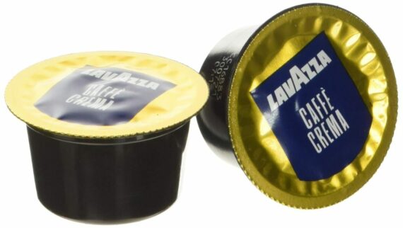 Lavazza Blue Caffe Crema Espresso Capsules, 100% Arabica, 100 Count, Italian Roast, Biscotti & Jasmine Notes