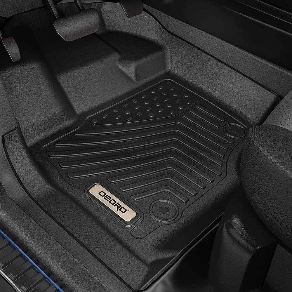 Ledkingdomus TPE 3-Row Floor Mats for 2013-2020 Nissan Pathfinder & Infiniti QX60 - Black, All-Weather, Non-Slip, 360° Protection