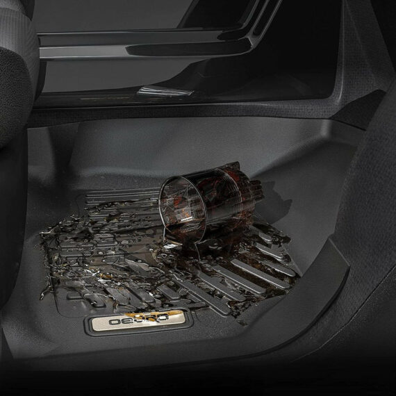 Ledkingdomus TPE 3-Row Floor Mats for 2013-2020 Nissan Pathfinder & Infiniti QX60 - Black, All-Weather, Non-Slip, 360° Protection